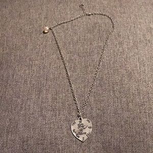 Heart necklace lightly worn